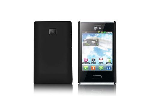 Coque arrière rigide noire pour LG Optimus L3
