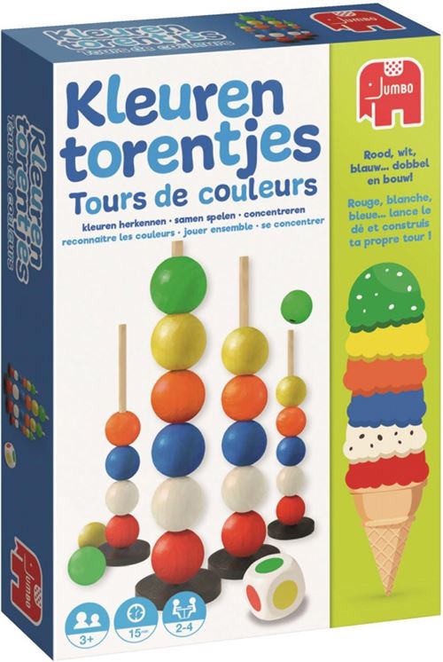 Jumbo jeu d'enfant couleur tours 19 cm