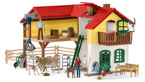 Schleich 42407 Ferme Avec Etable Et Animaux