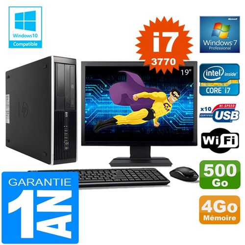 Acheter Pc hp compaq 8300 sff core i7-3770 ram 4go disque 500 go wifi w7 ecran 19' État correct - 239,00 € Pc hp compaq 8300 sff core i7-3770 ram 4go disque 500 go wifi w7 ecran 19' État correct - Hewlett-Packard reconditionné disponible sur Fnac