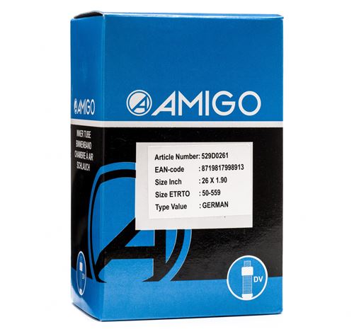 AMIGO Tube intérieur 26 x 1,90 (50-559) DV 45 mm