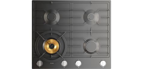 Asko Hg1666Ab - Table De Cuisson Au Gaz - 4 Plaques De Cuisson - Niche - Largeur : 56 Cm - Profondeur : 49 Cm - Graphite Noir
