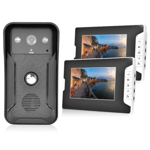Sonnette 7'' Vision nocturne carte d'identité sécurité interphone caméra vidéo