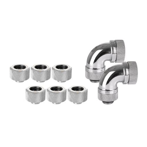 Thermaltake CL-W171-CU00SL-B Pacific M-Pro G1/4 PETG 16mm Kit Fitting Chrome