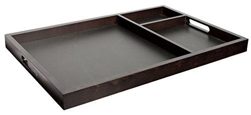 Securit tableau noir room service tray, surface décriture double face, marron foncé, 60 x 40 cm rstdb60