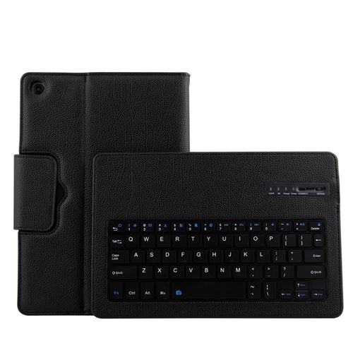 Etui en PU détachable litchi clavier bluetooth noir pour votre Huawei MediaPad M5 10/M5 10 (Pro)