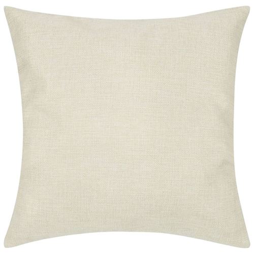 Kussenhoezen linnen look 80 x 80 cm beige 4 stuks