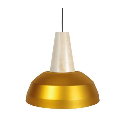 CAMPANA 6 Suspension 39x39x90 cm Bois et or
