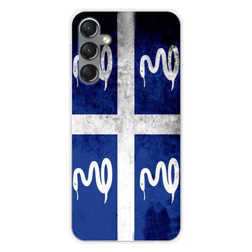 Coque en silicone imprimée compatible Samsung Galaxy A24 4G Drapeau Martinique