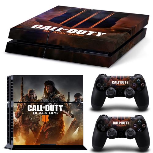 Autocollant Stickers Skin de Protection pour Console et Manette Sony Playstation PS4 - Call of Duty #4