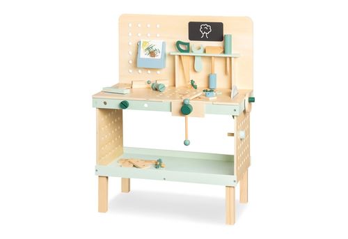 Etabli Jupp tilleul et MDF laqué clair et multicolore