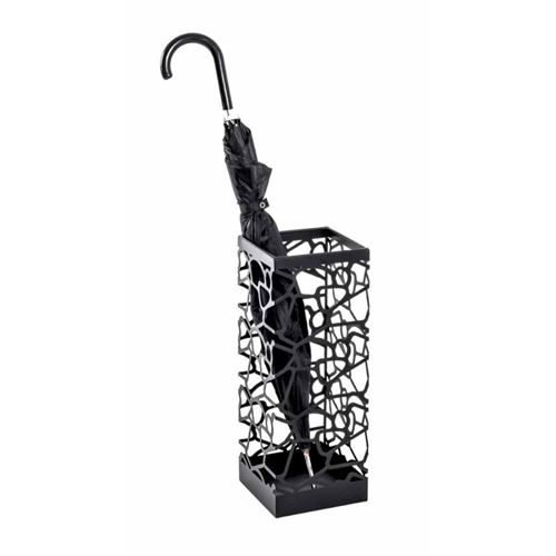 Paris Prix - Porte-parapluies Carré ajouré 45cm Noir