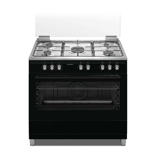 Schneider Scg9Mfcb - Cuisinière - Pose Libre - Largeur : 89.8 Cm - Profondeur : 60 Cm - Hauteur : 78.7 Cm - Avec Système Auto-Nettoyant - Noir