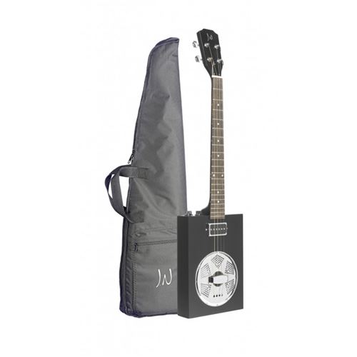 J. Neligan CASK-PUNCHCOAL - Cigar Box Guitar électro-acoustique - 4 cordes, avec résonateur, série Cask