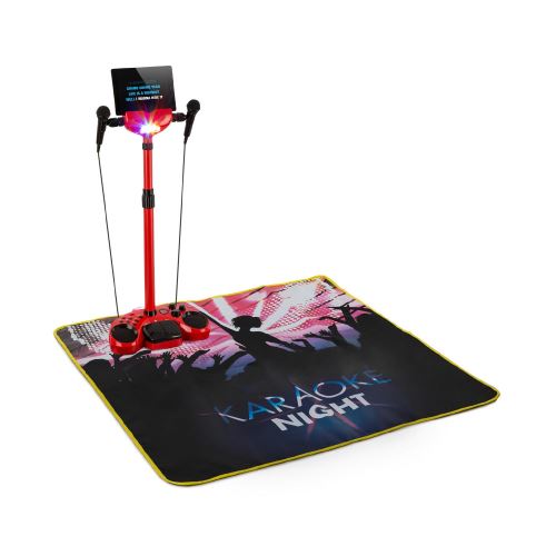 auna Kara Super Star Chaîne karaoké Bluetooth USB MP3 AUX , support tablette & éclairage LED + 2 micros