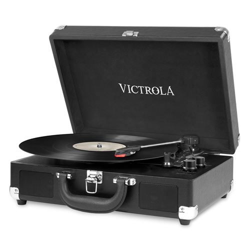 VICTROLA Platine Vinyle Valise Vintage portable Bluetooth - Noir