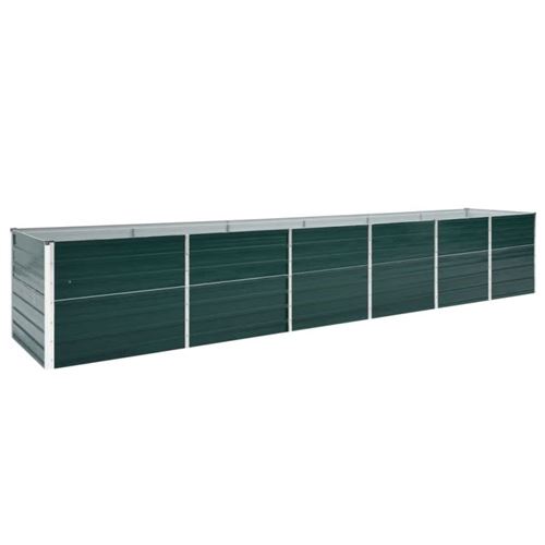 Vidaxl Vert Lit Surélevé De Jardin Acier 480X80x77 Cm - Image 3