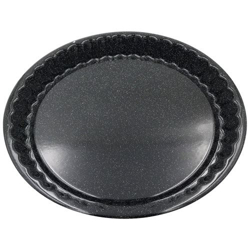 Moule tarte 30cm acier emaille malis genietti k1021ee