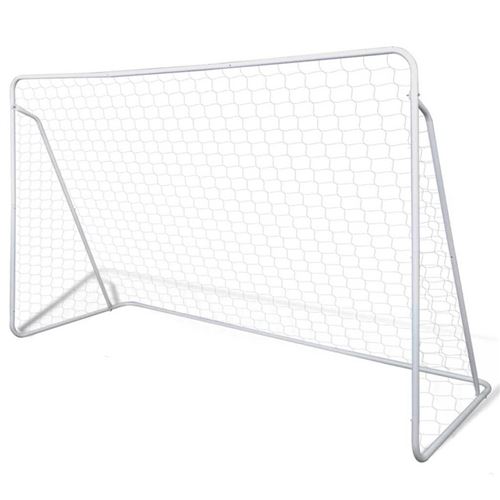 Vidaxl - Cage de but de football 240 x 90 x 150 cm Acier Blanc