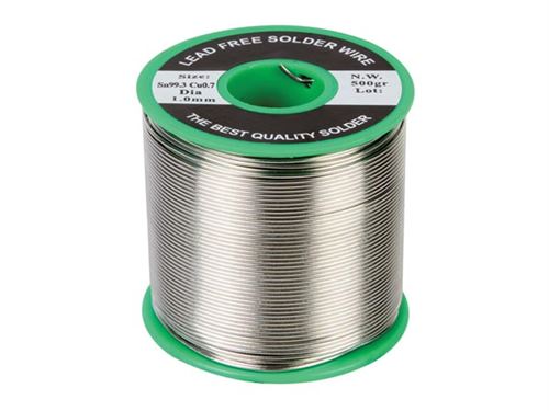 Soudure sans plomb sn 99.3% - cu 0.7% 1mm 500g