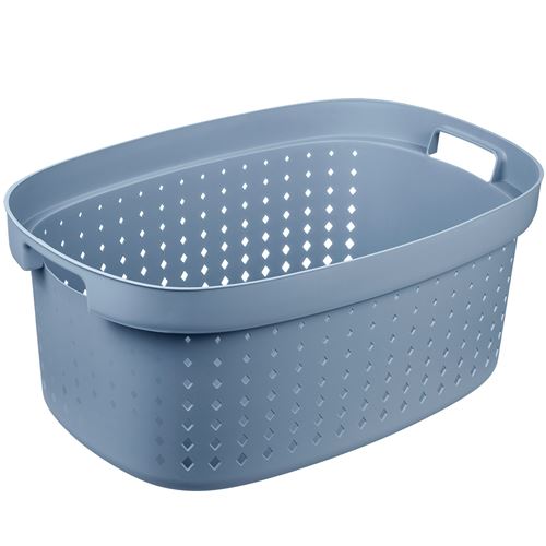 Panier à linge 42 L Plast Team SEOUL Bleu avec poignée