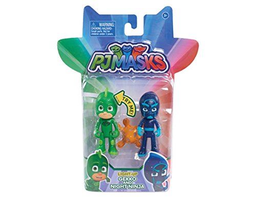 PJ Masks 2pk Light Up Figures Gekko Ninja, Multicolor