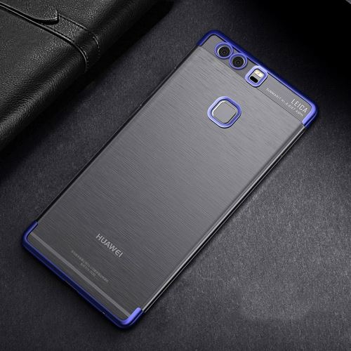 Huawei P9 Coque Protection TPU Bleu Electroplating ALS47700