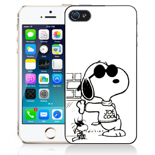 Coque pour iPhone 5C snoopy noir blanc