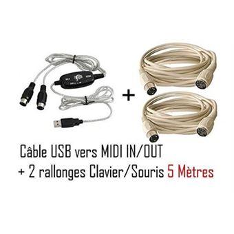Émetteur-récepteur MIDI Sans Fil Pour Piano Numérique/clavier - Latence <5 Ms, Portée 10 M, Batterie Rechargeable (48h)