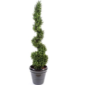 Plante artificielle haute gamme Spécial extérieur / Buis Artificiel forme  Spirale - Dim : 130 x 35 cm - Achat & prix | fnac