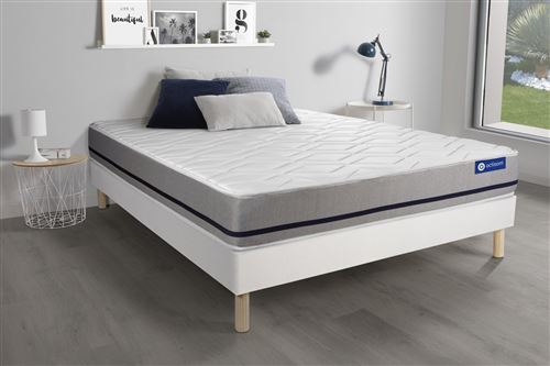 Actisom Blanc Ensemble Matelas 140X190 Actilatex Soft 3Zones De Confort + Sommier Kit - Image 2