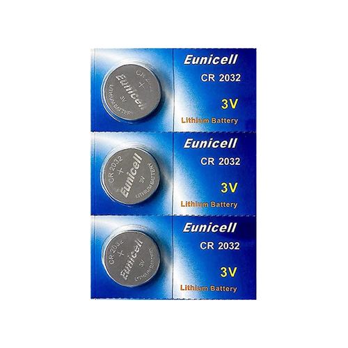 3 Piles Bouton Eunicell CR2032 - Pile Lithium 3V