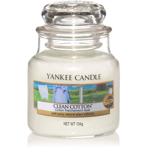 Bougie Jarre PM 104g YANKEE CANDLE - Clean Cotton
