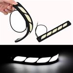 2 Feux Diurnes LED Voiture - 30 LED Blanc/Clignotant - 12V - 190x40 Mm - Ultra Minces