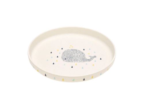 Lassig - Assiette bambou Little Water Baleine