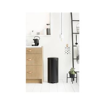 Poubelle à pédale newicon 30 l noir mat code g - Brabantia - Noir - Métal