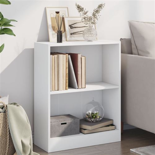 vidaXL - Bibliothèque - 60x24x76 cm - Blanc - Image 3