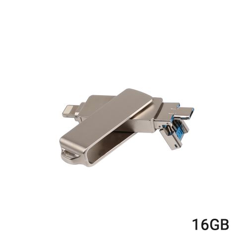 Non Communiqué Usb Flash Conduire 3 En 1 Lightning / Micro Usb / Usb 2.0 Pour Iphone Ipad Mini Mémoire Bâton Stylo Conduire U Disque - Image 1