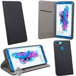 Housse etui coque pochette portefeuille pour Huawei Honor 9 Lite avec verre trempe NOIR MAGNET Coque et etui telephone mobile Achat prix fnac