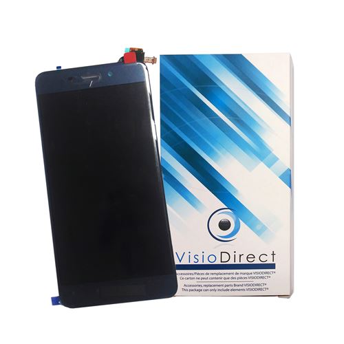 Visiodirect® Ecran complet pour Huawei Honor 6C Pro 5.2 téléphone portable bleu vitre tactile + LCD