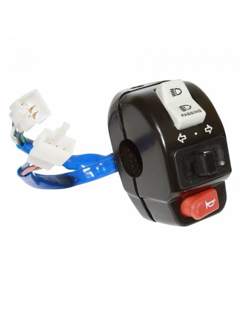 Commodo-commutateur adaptable kymco 50 agility, 50 super 8 2t, 125 agility gauche -p2r-