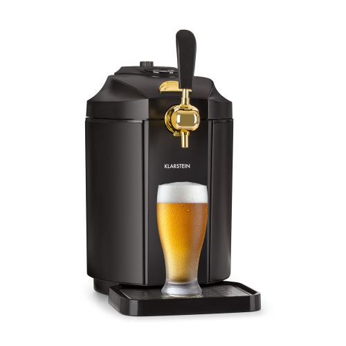 Distributeur De Boisson Pro - Klarstein - Tireuse À Bière & Rafraichisseur Futs De 5L 3X Co2 - Inox Noir