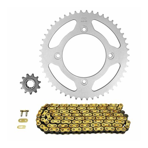 Kit chaine adaptable beta 50 rr sm track 2009+2011, rr motard track 2008+2011 420 11x50