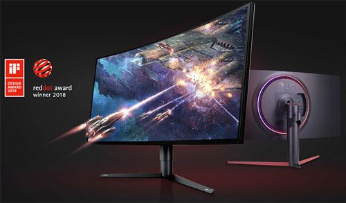 LG UltraGear 34GK950G-B - LED-monitor - gebogen - 34 - 3440 x 1440 UWQHD - AH-IPS - 400 cd/m² - 1000:1 - 2xHDMI, DisplayPort - black matter