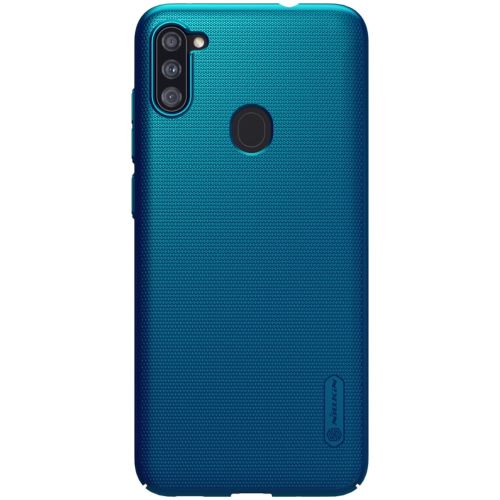Coque en TPU bouclier super givré mat bleu pour votre Samsung Galaxy A11