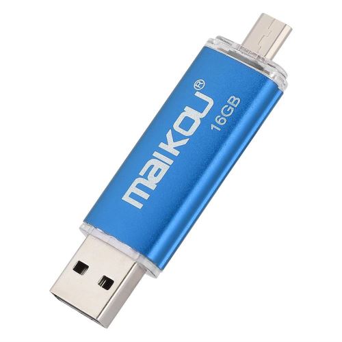 Générique Clé Usb À Mémoire Flash Usb 2.0 Haute Vitesse Portable Otg Usb 2.0 À Double Usage (16G) - Image 1