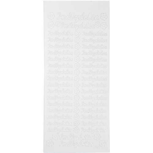 Creotime autocollants de film Indbydelse 36 pièces blanches