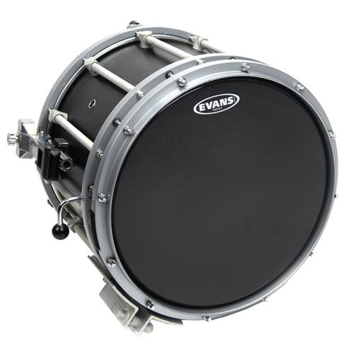 Evans SB14MHSB - Peau de caisse claire de fanfare noire Hybrid-S, 14 pouces