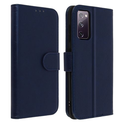 Avizar Étui pour Samsung Galaxy S20 FE Folio Intégrale Porte-carte Fonction Support Bleu