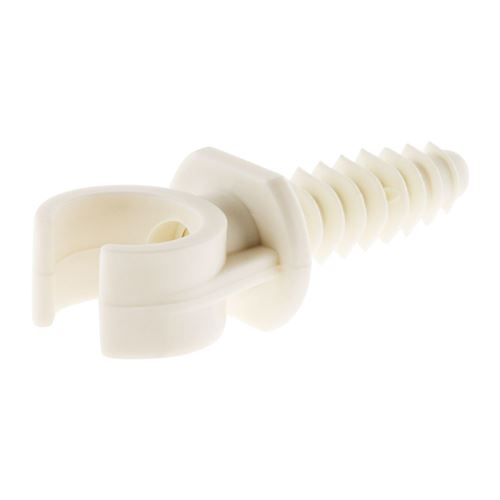 Zenitech - Lot de 10 clips avec chevilles Ø16mm - Blanc